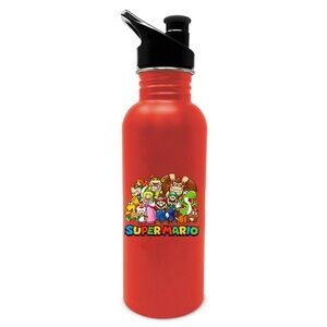 New Super Mario Lineup Metal 26.4 oz Canteen Water Red Bottle